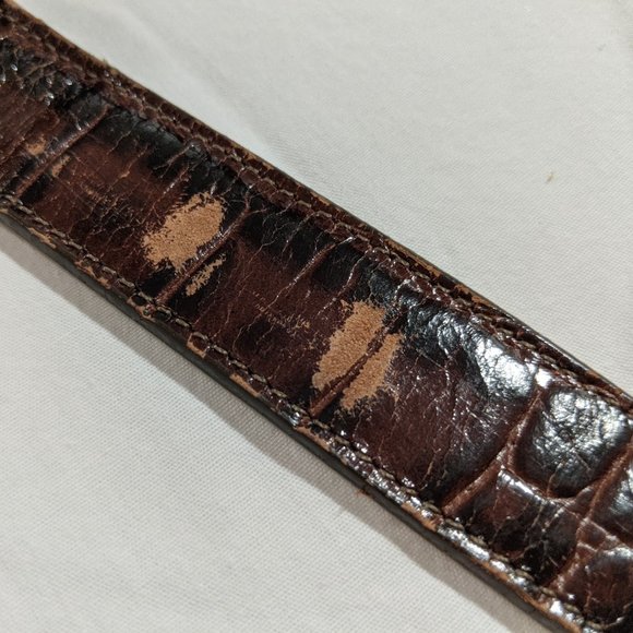 30"-34" Five-Slotted Buckleworks Genuine Leather Belt - Picture 5 of 10